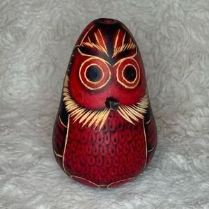 Small Peruvian Hand painted Owl Gourd